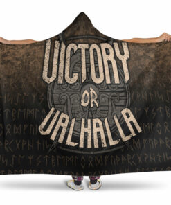 Viking Victory or Valhalla Hooded Blanket Gifts for Viking Lovers