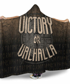 Viking Victory or Valhalla Hooded Blanket Gifts for Viking Lovers