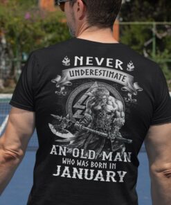 Viking Warrior Shirt An Old Man Born In January