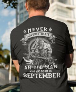 Viking Warrior Shirt An Old Man Born In September