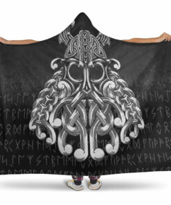 Vikings Odin Valhalla Hooded Blanket