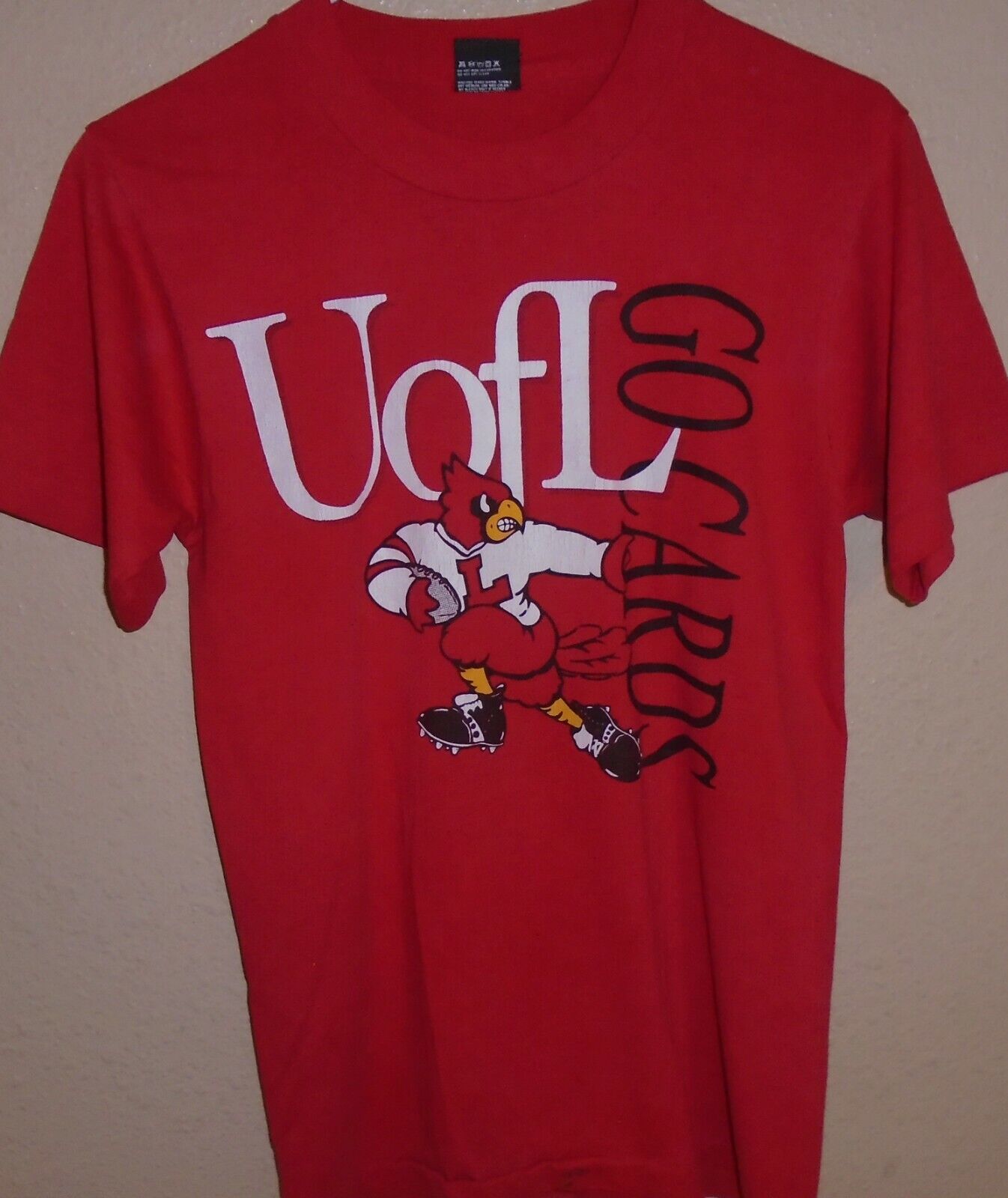 Vintage 1980s Louisville Cardinals Football T Shirt University Football Fan Shirt Gifts for NCAA Fans