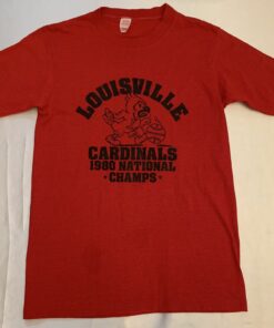 Vintage 1980s Louisville Cardinals Uofl NCAA Champions T Shirt Reprinted, Uofl Sweatshirt, University of Louisville Sweatshirt