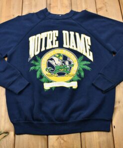 Vintage 1980s University Of Notre Dame Fighting Irish Raglan Sweatshirt / Vintag