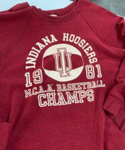 Vintage 1981 Indiana University NCAA Basketball Champs Sweatshirt Sweater, College Student Gift