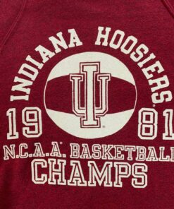 Vintage 1981 Indiana University NCAA Basketball Champs Sweatshirt Sweater, College Student Gift