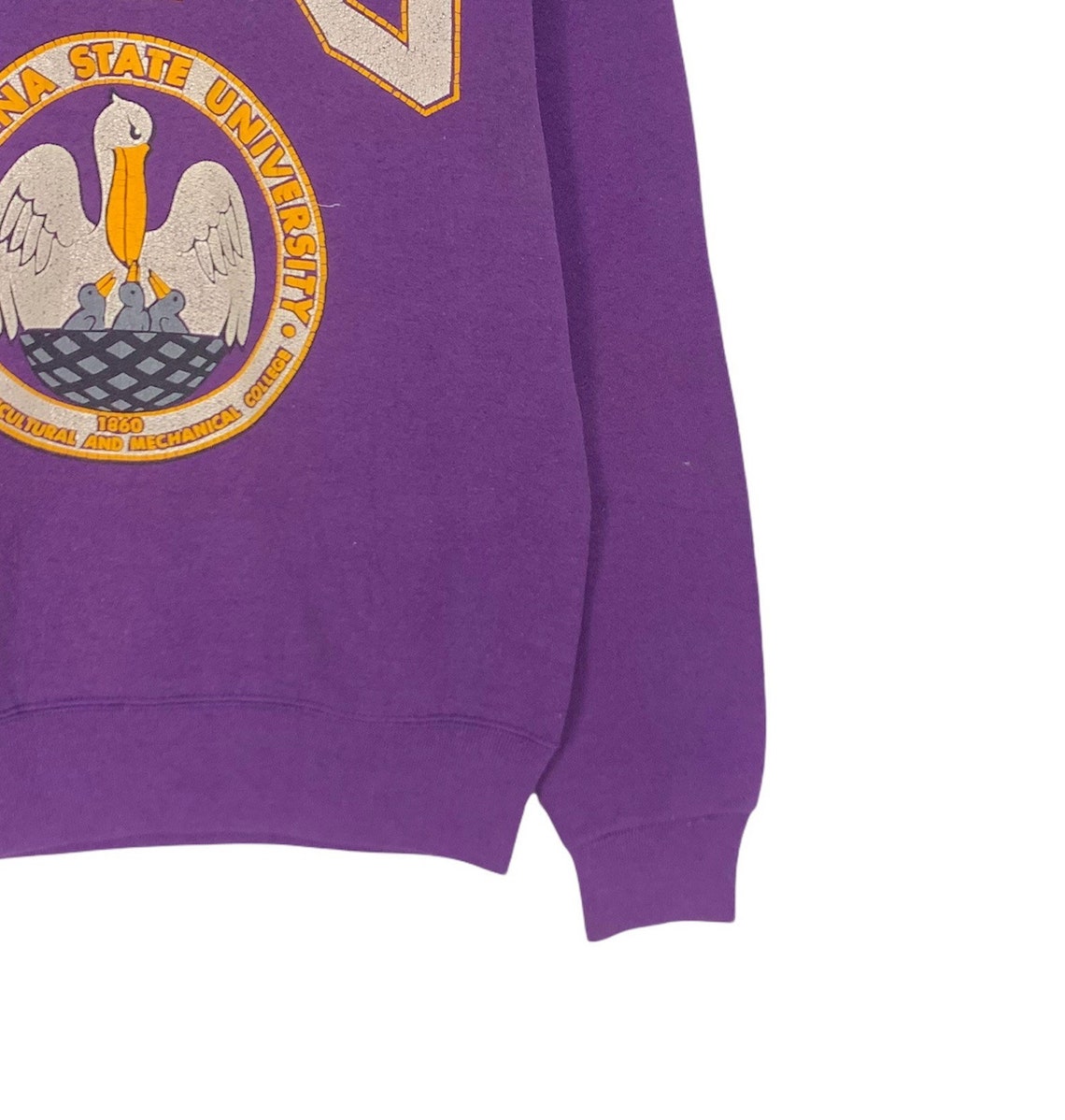 Vintage 1990s GALT SAND LSU Louisiana State University Crewneck Long Sleeve Sweatshirt