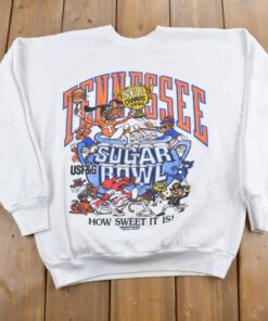 Vintage 1990s University of Tennessee Sugar Bowl Collegiate Crewneck NCAA Sweatshirt Sportswear Made In USA