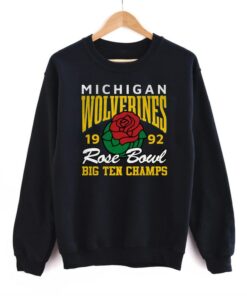 Vintage 1992 Michigan Wolverines Rose Bowl Football Crewneck Sweatshirt Hoodie Shirt, Gift for Her, Gift for Him