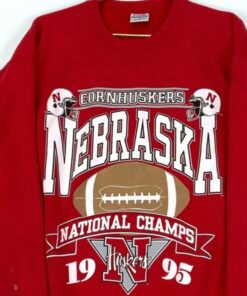 Vintage 1995 University Of Nebraska Huskers National Champs Sweatshirt, Vintage 90S Shirt