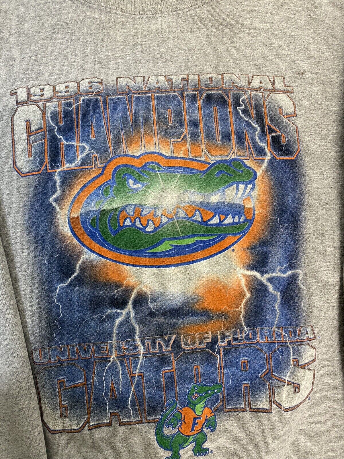 Vintage 1996 Florida Gators National Champions Crewneck Sweatshirt Hoodie Full Size