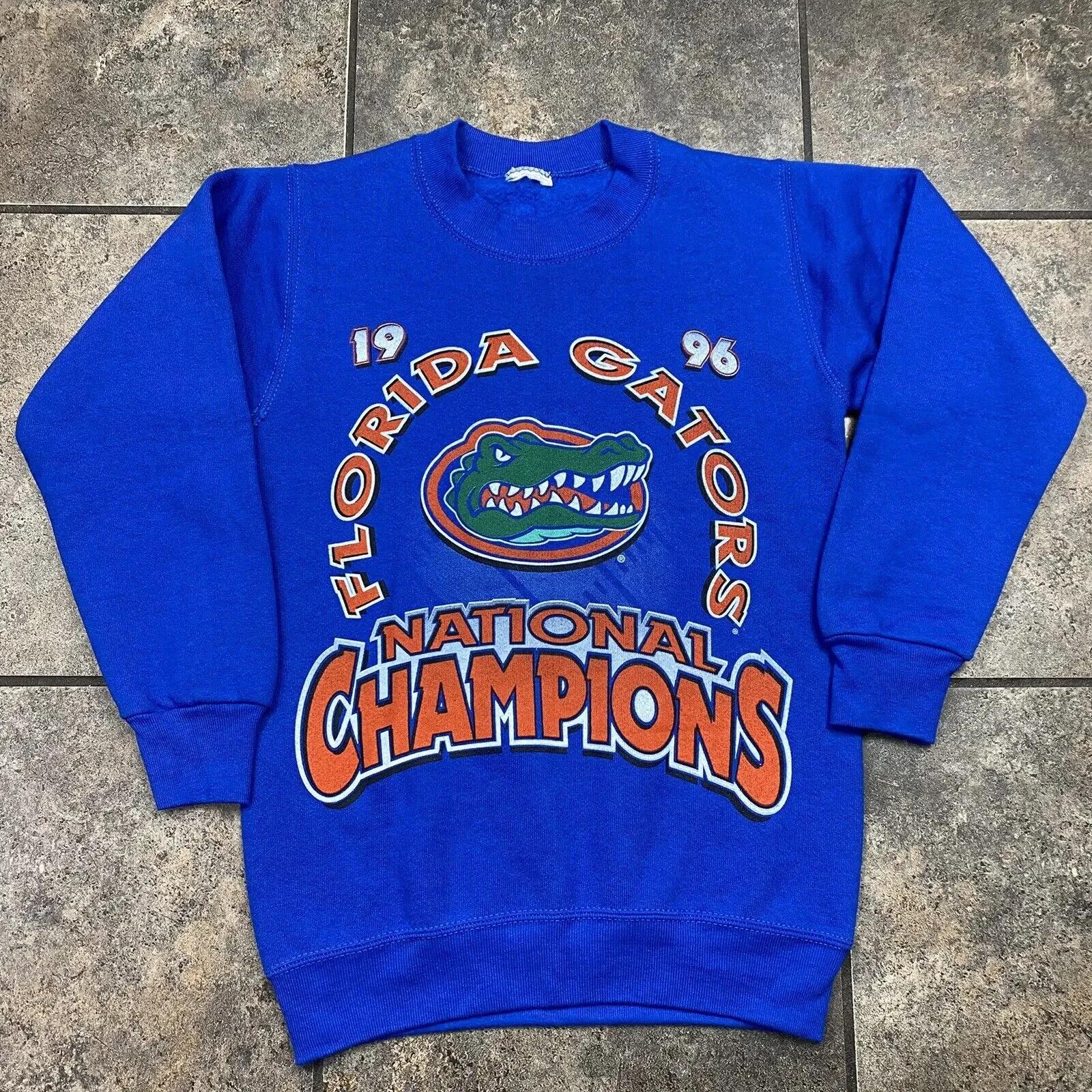 Vintage 1996 NCAA Florida Gators Crewneck Sweatshirt Hoodie Full Size Printed In USA
