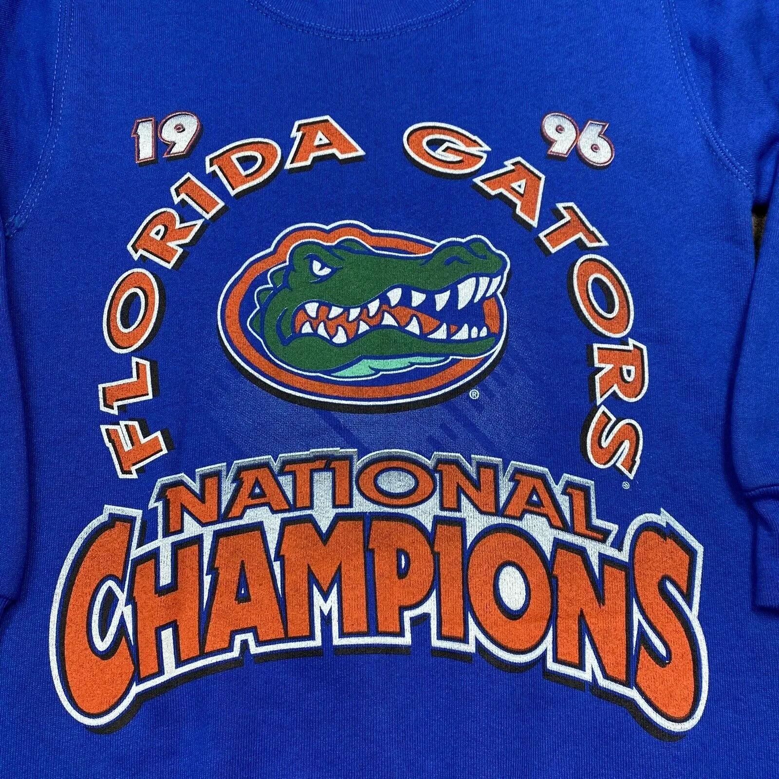 Vintage 1996 NCAA Florida Gators Crewneck Sweatshirt Hoodie Full Size Printed In USA