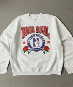Vintage 1996 North Western Wildcats Rose Bowl Football Crewneck Sweatshirt, Vintage 90s Shirt, T-shirt, Hoodie