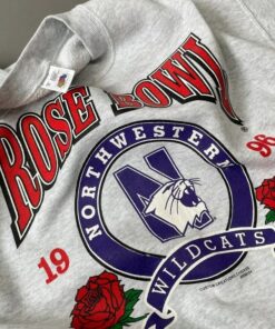 Vintage 1996 North Western Wildcats Rose Bowl Football Crewneck Sweatshirt, Vintage 90s Shirt, T-shirt, Hoodie