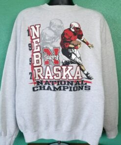 Vintage 1997 University Of Nebraska Huskers National Champs Sweatshirt, Nebraska NCAA Football Champions Sweatshirt, Nebraska Huskers T-Shirt