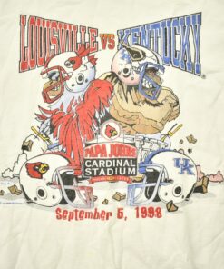 Vintage 1998 Kentucky Wildcats VS Louisville Cardinals Collegiate T-Shirt / NCAA Tee