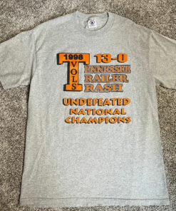 Vintage 1998 Tennessee Volunteers National Champions 13 0 Ennessee Railer Rash Undefeated Sweatshirt Reprinted