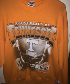 Vintage 1998 Tostitos Fiesta Bowl Tennessee Volunteers Sweatshirt Made USA Reprinted