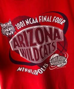 Vintage 🏀 2001 Final Four Arizona Wildcats NCAA T-Shirt
