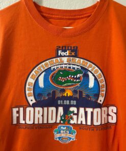 Vintage 2009 Florida Gators Bcs National Champions T Shirt Sweatshirt Hoodie Reprinted