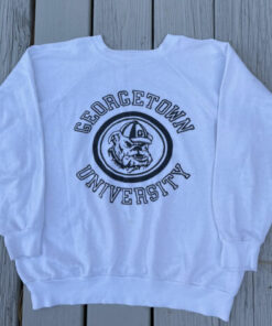 Vintage 70s 80s Georgetown Hoyas University Crewneck Sweatshirt Fits