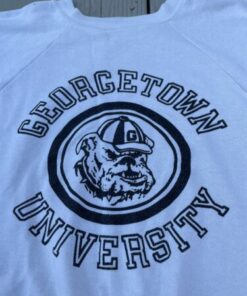 Vintage 70s 80s Georgetown Hoyas University Crewneck Sweatshirt Fits