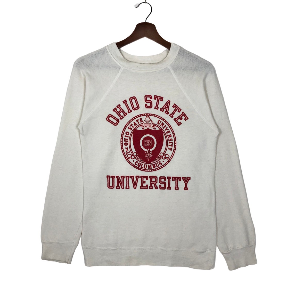 Vintage 70s Ohio State University Sweatshirt Big Logo Ohio State University Size Small Vintage by Champion