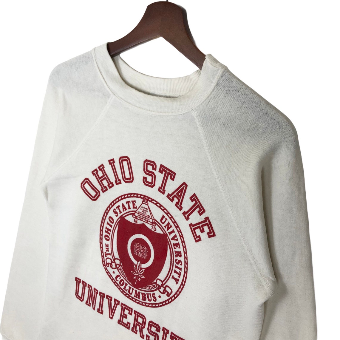 Vintage 70s Ohio State University Sweatshirt Big Logo Ohio State University Size Small Vintage by Champion