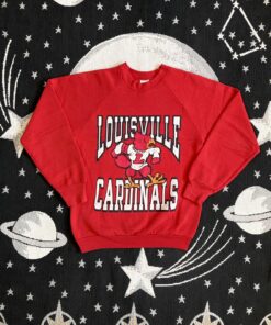 Vintage 80’S Louisville Cardinals Pullover Sweater University Football Fan Shirt Gifts for NCAA Fans