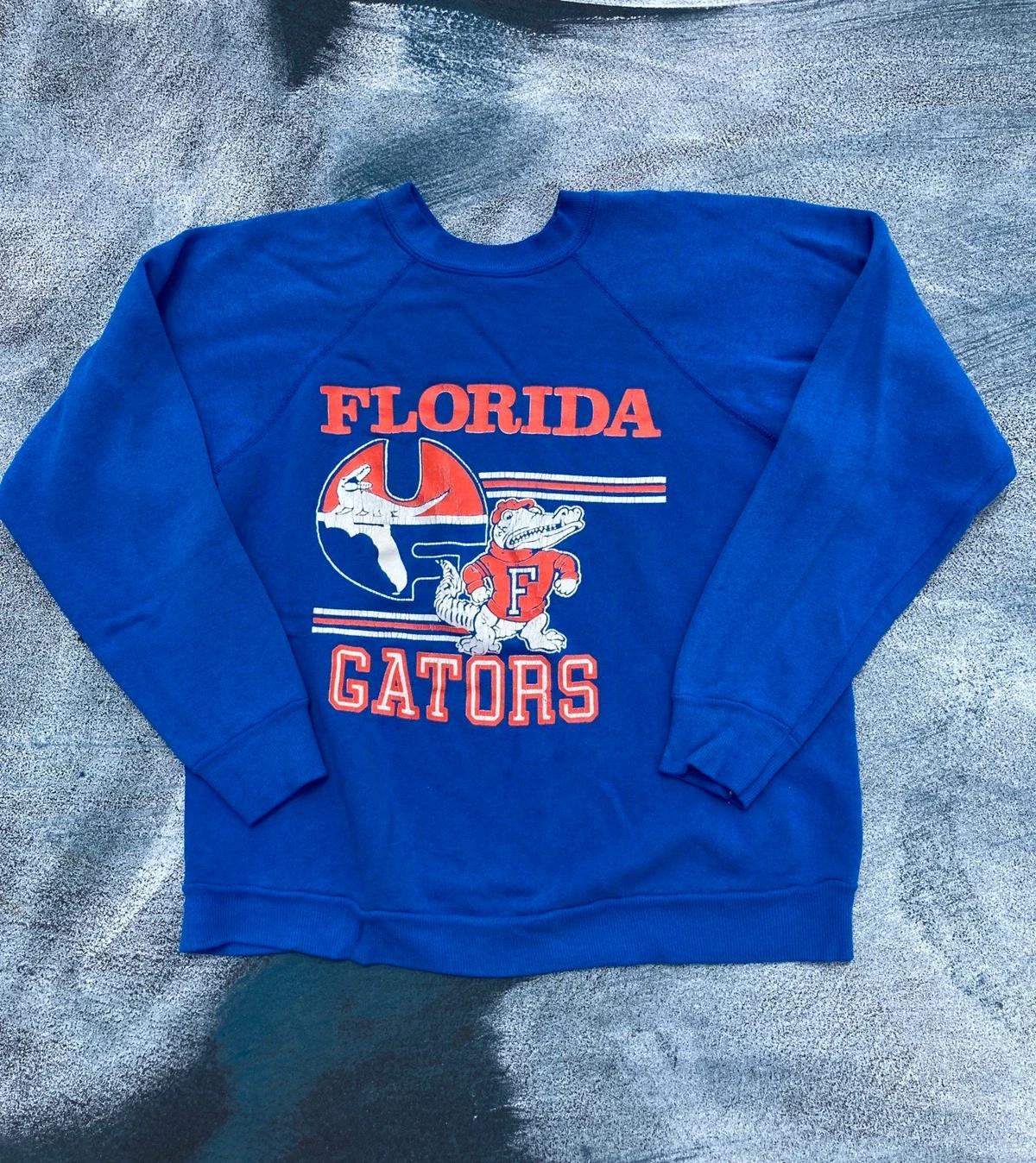 Vintage 80’S Of Florida Gators Circular Logo Sweatshirt Hoodie Full Size