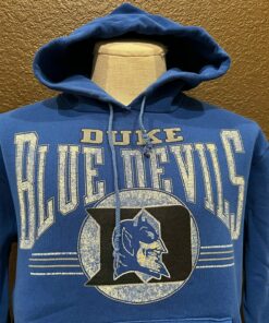 Vintage 80's Duke Blue Devils Blue Hoodie Sweatshirt