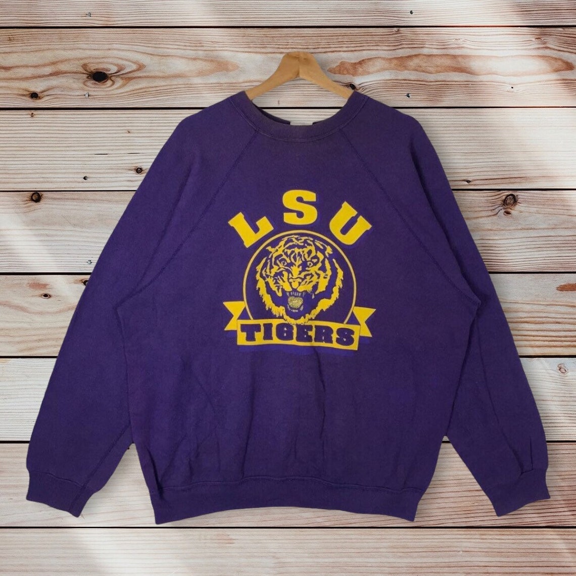 Vintage 80’s Louisiana State University Tigers Football Team Crewneck Sweatshirt