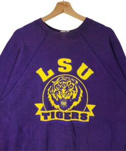 Vintage 80’s Louisiana State University Tigers Football Team Crewneck Sweatshirt