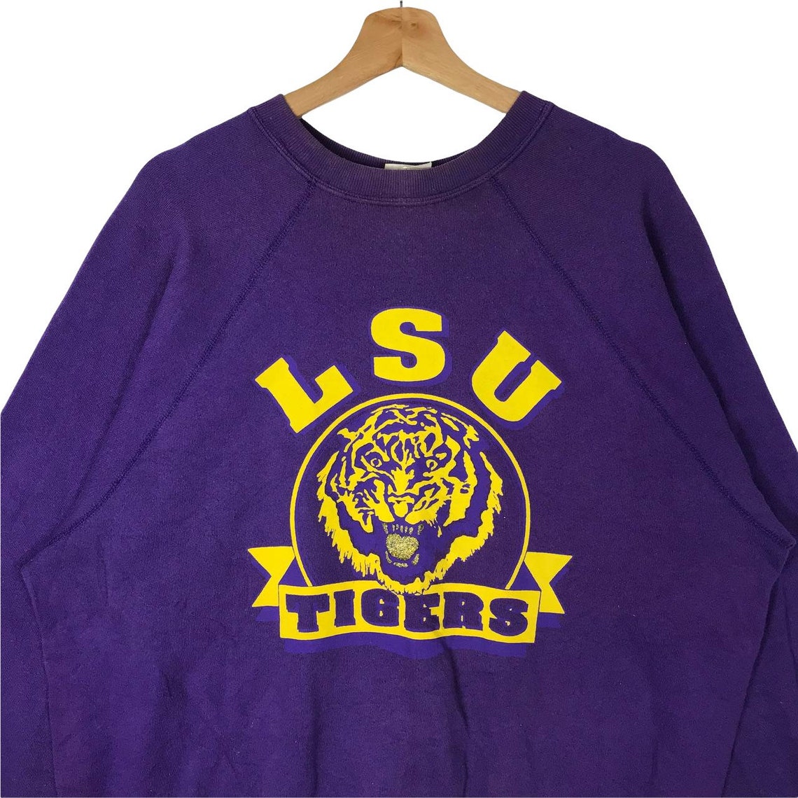 Vintage 80’s Louisiana State University Tigers Football Team Crewneck Sweatshirt
