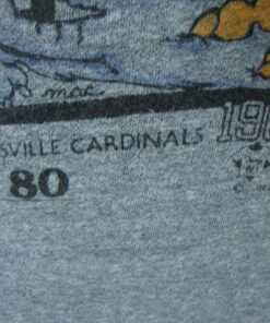 Vintage 80's Louisville Cardinals Vs Kentucky Wildcats 1983 NCAA Basketball T Shirt