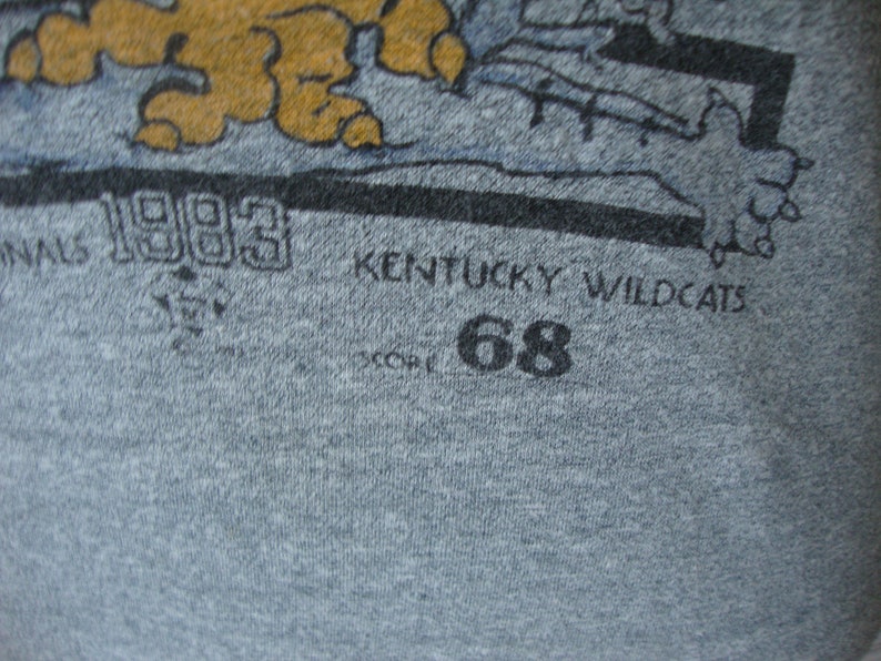 Vintage 80's Louisville Cardinals Vs Kentucky Wildcats 1983 NCAA Basketball T Shirt