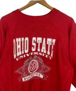 Vintage 80s Ohio State University Buckeyes NCAA Pullover Crewneck Full Size