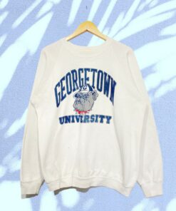 Vintage 80s Ragland University of Georgetown Hoyas Distress Sweatshirt Pullover Jumper