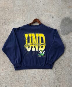 Vintage 80’s UND Notre Dame Fighting Irish Mascot Sweatshirt