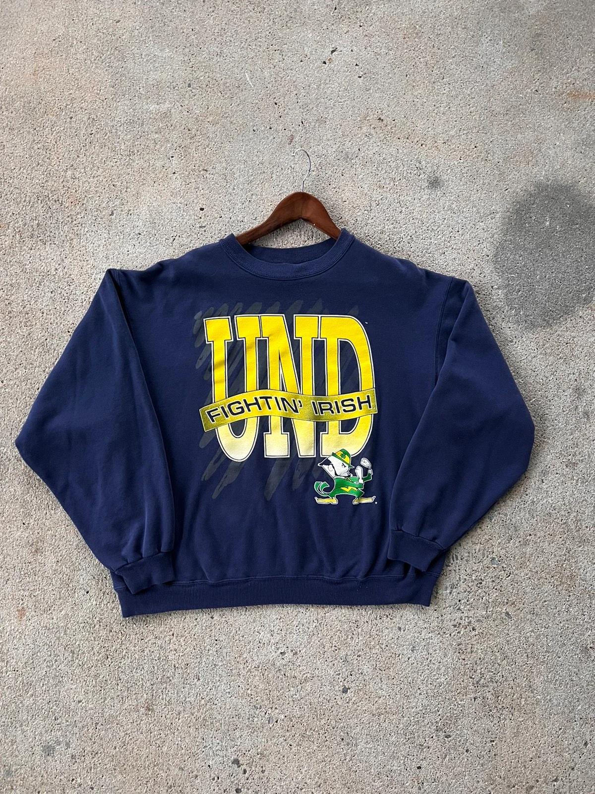 Vintage 80’s UND Notre Dame Fighting Irish Mascot Sweatshirt