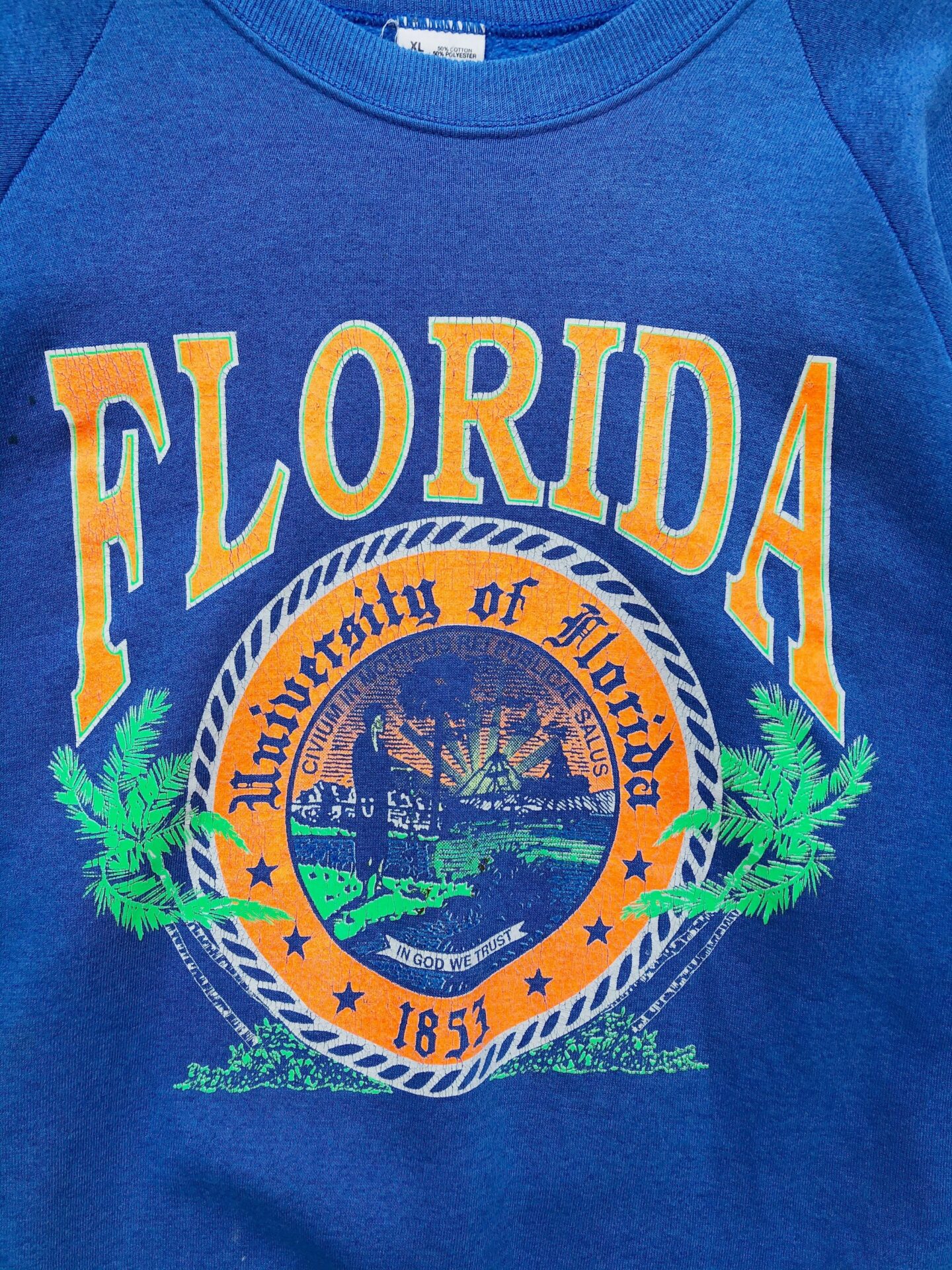 Vintage 80s University Of Florida printed Crewneck Clothing Sportwear Sweatshirt Hoodie