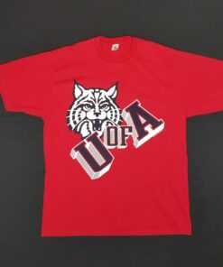 Vintage 80s University of Arizona WILDCATS Desert Sportswear Red T-shirt
