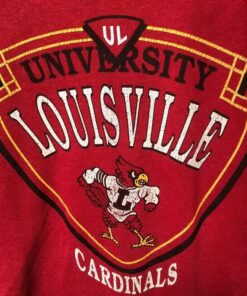 Vintage 90’ University Louisville Cardinals Sweatshirt Reprinted, Uofl Sweatshirt, University of Louisville Sweatshirt