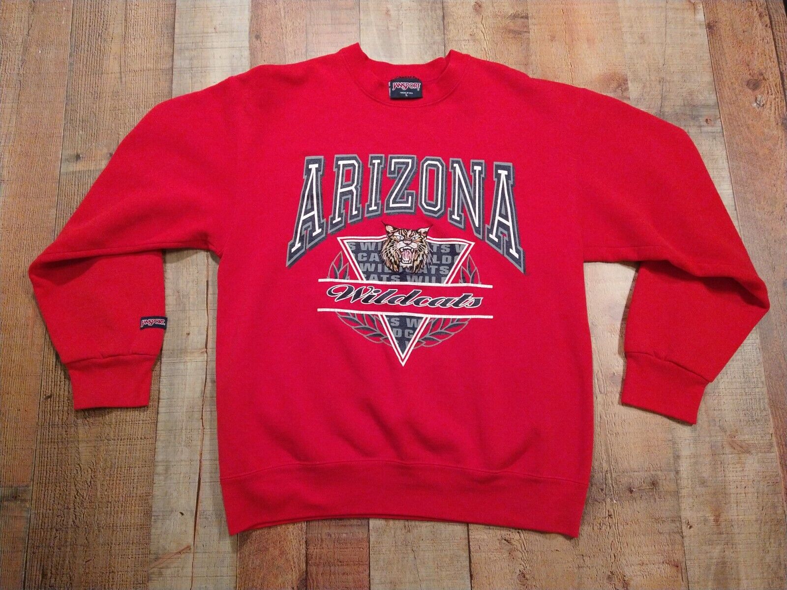 Vintage 90S Arizona University Wildcats Sweater Made In The Usa Jansport