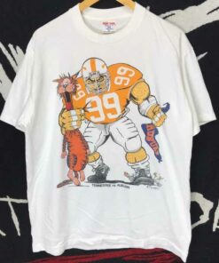Vintage 90S Ncaa Tennessee Vs Tigers Crewneck Sweatshirt Pullover Hoodie Reprinted