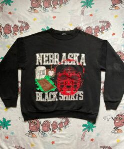 Vintage 90’S Nebraska Black Shirts Sweatshirt, Huskers Football NCAA Fans Gitfs
