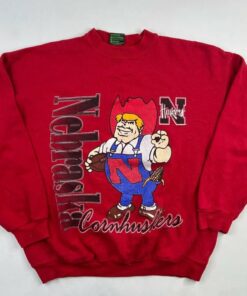 Vintage 90S Nebraska Cornhuskers Football Sweatshirt, Nebraska Cornhuskers Sweater, University Of Nebraska State Sweatshirt