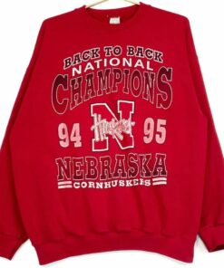 Vintage 90S Nebraska Cornhuskers Football Sweatshirt, Nebraska Cornhuskers Sweater, University Of Nebraska State Sweatshirt Gifts for Fans