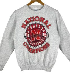 Vintage 90S Nebraska Cornhuskers Football Sweatshirt, Nebraska Cornhuskers Sweater, University Of Nebraska State Sweatshirt, Gifts for NCAA Fans